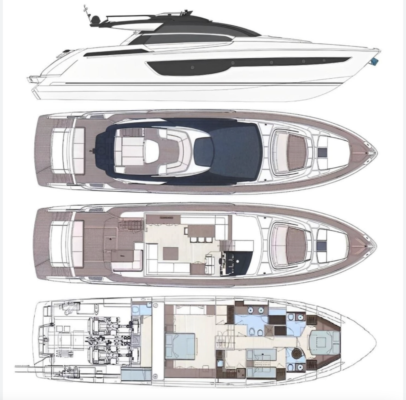Layout Riva Perseo 76 diagram – Ita Yachts Canada