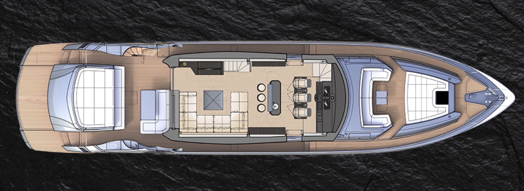 Pershing Layout Layout Pershing 8X main deck (USA VERSION) – Ita Yachts Canada
